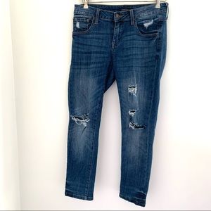 Just USA medium wash distressed denim